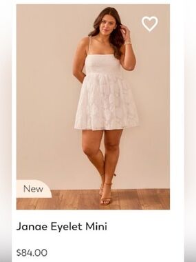 ARULA Janae Eyelet White Mini Dress
